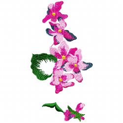 Flowers And Tree Embroidery Design 1